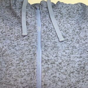 Cozy Heathered Periwinkle Blue Zip-Up Hoodie